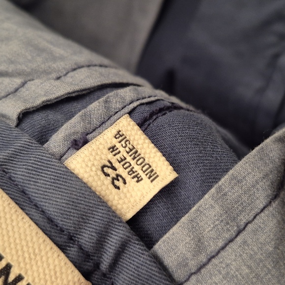 FLINT AND TINDER Solid Dark Blue Sz 32 x 9" Mens 365 Chino Casual Shorts NEW - Picture 5 of 8